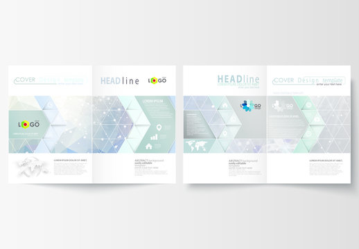 A4 Brochure Layout with a DNA Strand Design Element 2