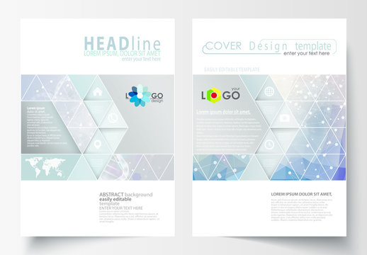 A4 Brochure Layout with a DNA Strand Design Element 5