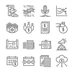 Business finance icons