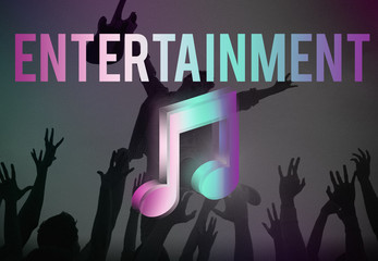 Digital Music Streaming Online Entertainment Media Concept