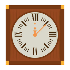 wall clock retro isolated icon vector illustration design