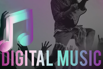Digital Music Streaming Online Entertainment Media Concept