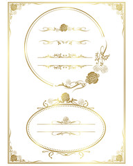 Naklejka premium decorative gold frame set Vector 