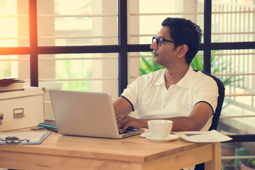 indian man working at office
