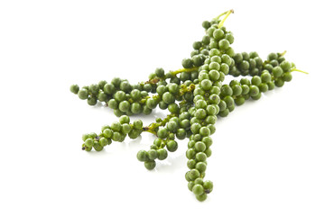 Bunches of fresh green pepper