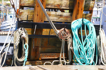 Harbor detail, coils of rope