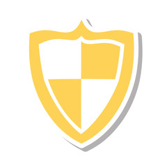 shield security system isolated icon vector illustration design