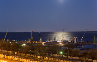 Construction site in the early morning