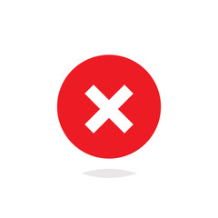 Fototapeta premium Red X mark, wrong,cancel,incorect,or close icon vector isolated