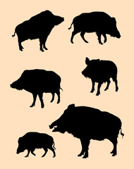 Boar silhouette. Good use for symbol, logo, web icon, mascot, sign, or any design you want.