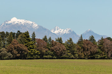 Kaikoura ranges in Southern Alps in New Zealand in springtime