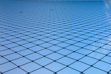 net and blue sky, texture of net