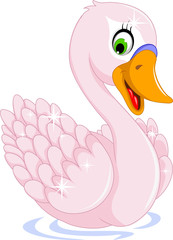 cute goose cartoon posing