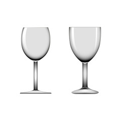 Realistic wineglass vector illustration