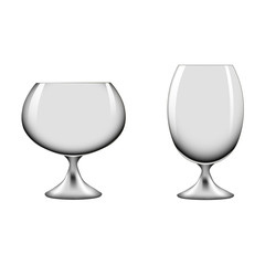 Realistic wineglass vector illustration