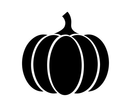 Pumpkin - squash for Halloween or Thanksgiving flat icon for apps and websites