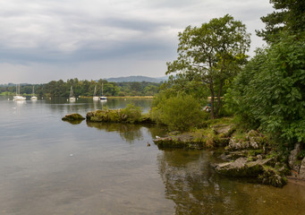 Scenic View of Lake WIndermere in Ambleside, Cumbria, UK