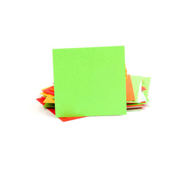 Blank Note papers on white background