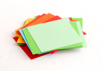Blank Note papers on white background