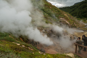 Fototapeta premium Bolshoy Big Geyser w Valley of Geysers.