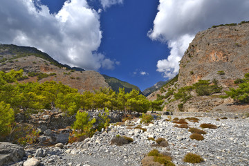 the end of Samaria Gorge, Crete, Greece