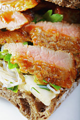 Beef and kimchi sandwich
