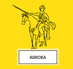 Fototapeta na wymiar Illustration of Ashoka