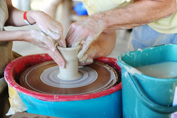 hands of a potter, studing