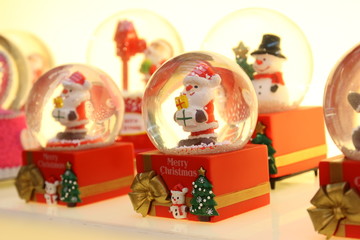 Christmas themed snow globe