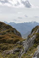 Fototapeta na wymiar Bergwanderweg in den Alpen