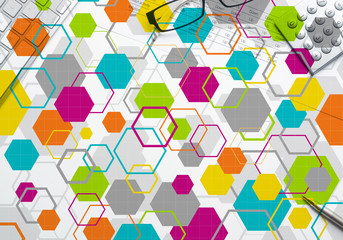 Colorful geometric backdrop