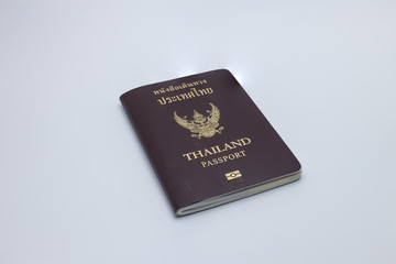 Thailand passport isolated