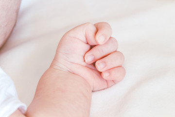New born baby hand