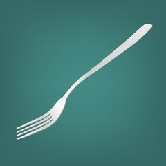 Fork isolated on dark background