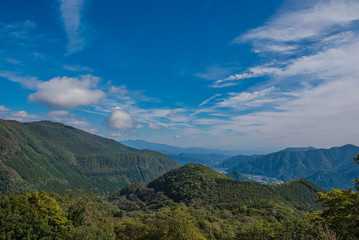 Fototapeta na wymiar view Beautiful landscape with mountain and sky.