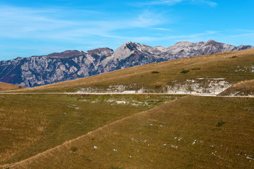 Plateau of Lessinia, Veneto, Verona, Italy and Italian Alps (Carega)