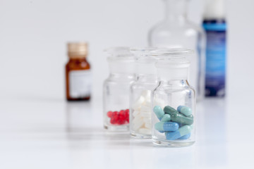 bottled pills in doctor's office no one