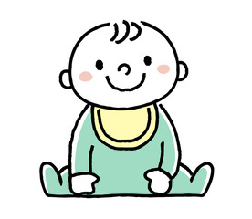 赤ちゃん：やさしい笑顔
