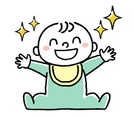 赤ちゃん：キラキラした笑顔
