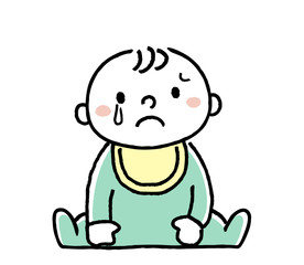 赤ちゃん：悲しい表情
