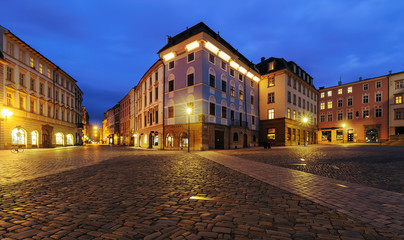 Fototapeta na wymiar Buildings on the main squere of Olomouc, Czech Republic. Europe.