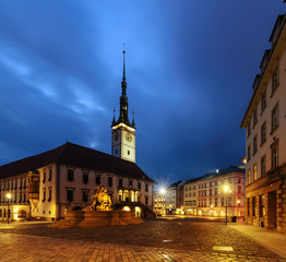 Main squere of Olomouc, in the evening, Czech Republic