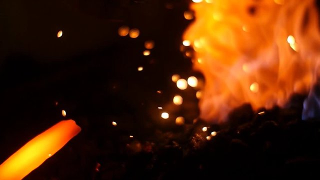 Epic Blacksmith Sword Forging in His Workshop