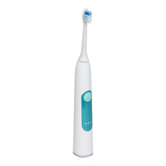 Electric ultrasonic toothbrush isolated on white background
