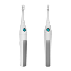 Electric ultrasonic toothbrush isolated on white background