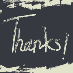Thanks hand drawn style typography | message decorative greeting