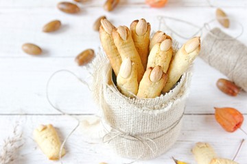 Witches fingers almond cookies