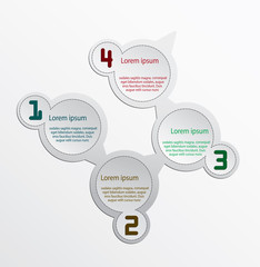steps design template with Modern round infographics concept