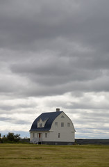 Fototapeta na wymiar Haus am Myvatn, Island