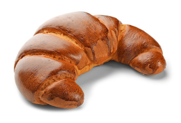 Sweet tasty croissant isolated on white